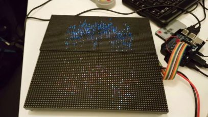 Mame running on a 64 x 64 LED screen