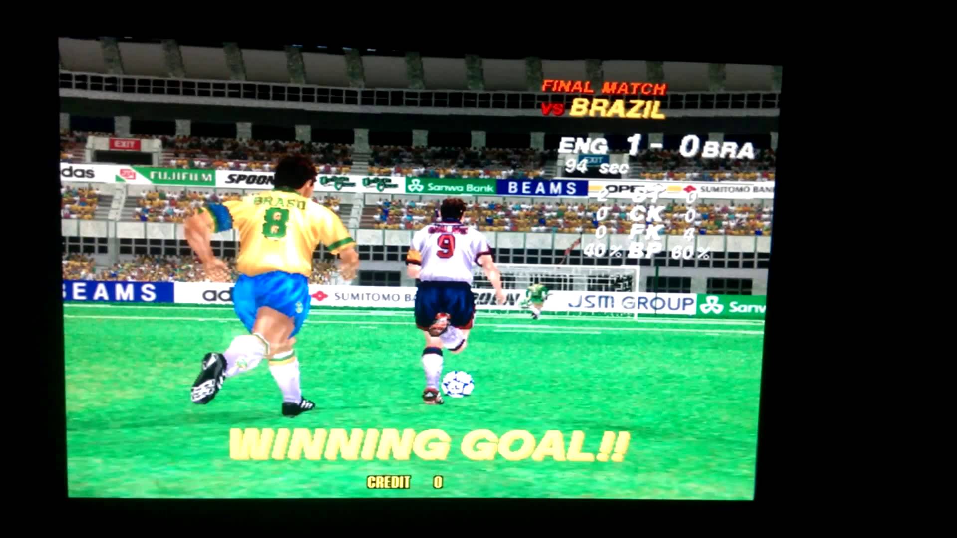 [ARCADE] Virtua Striker 2 – Completed / Ending Sequence (and some nice goals!)