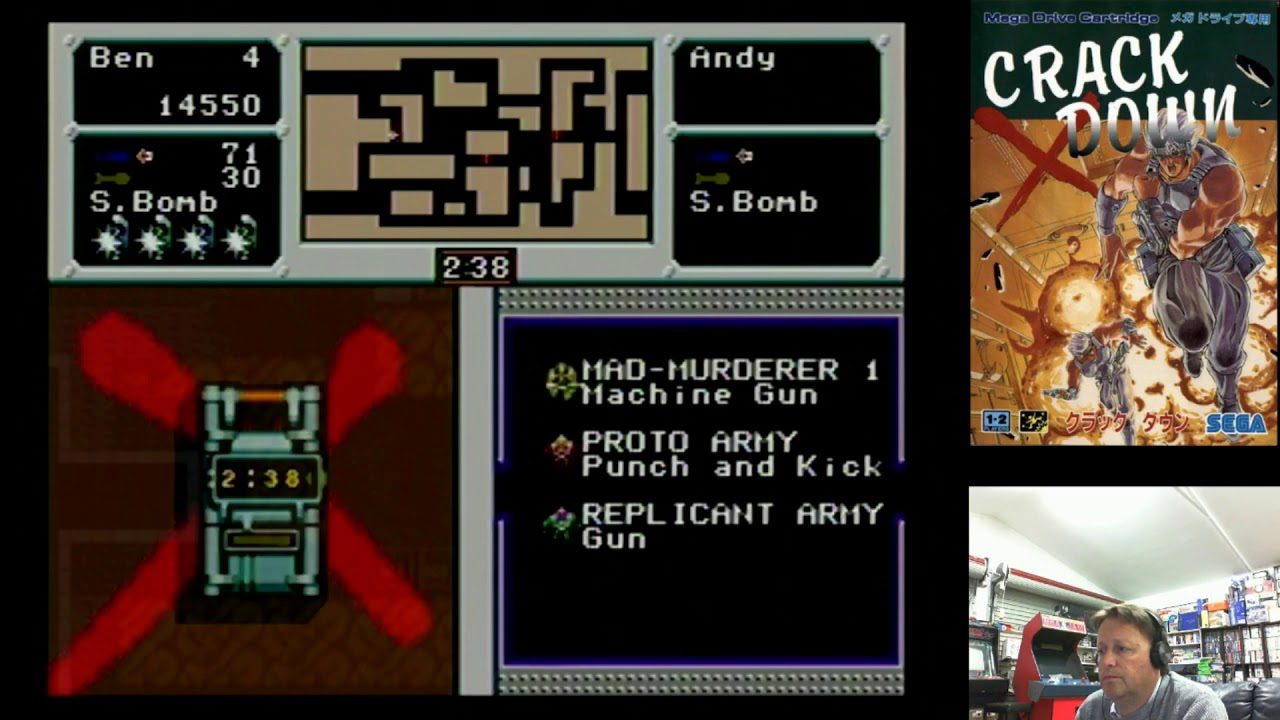 Retro Megadrive/Genesis Game – Crack Down – Pickup & Play February 2019