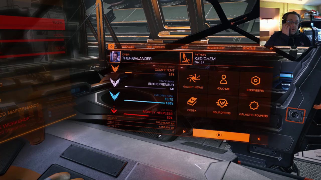 Streaming Elite Dangerous trading